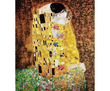 Gustav Klimt 【The Kiss】 複製画 クリムト The Kiss ジクレーキャンバス複製画