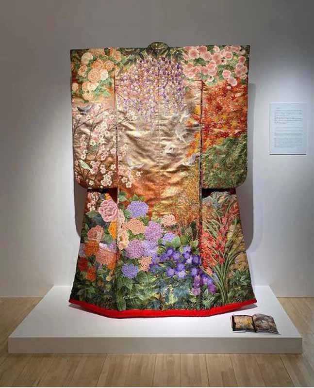 silk embroidery kimono