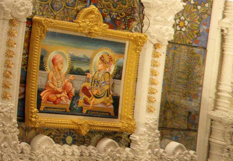 chinese silk embroidery in hindu temple new jersey