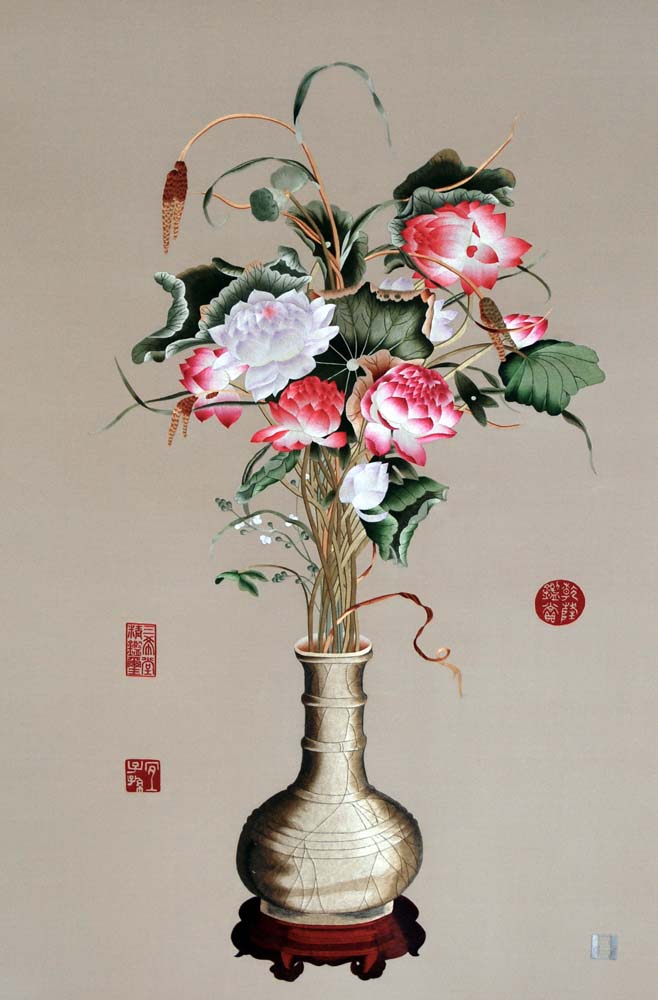 chinese silk embroidery 'Assembled Auspiciousness'