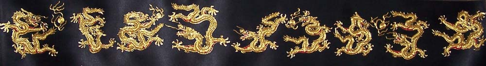 Chinese gold embroidery 'Nine Dragons'
