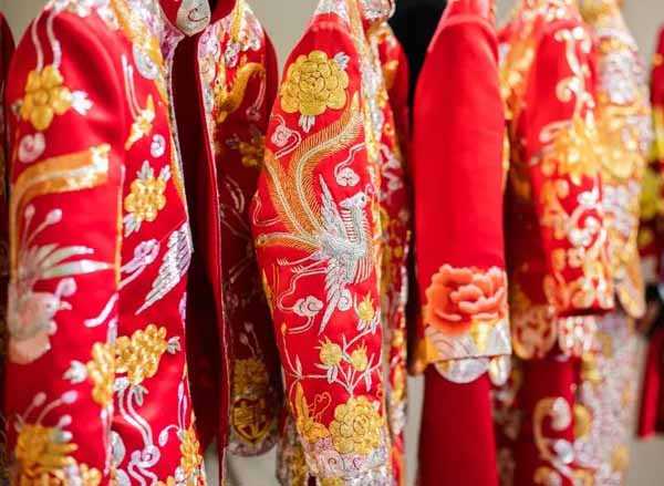 gold thread embroidery on wedding suits