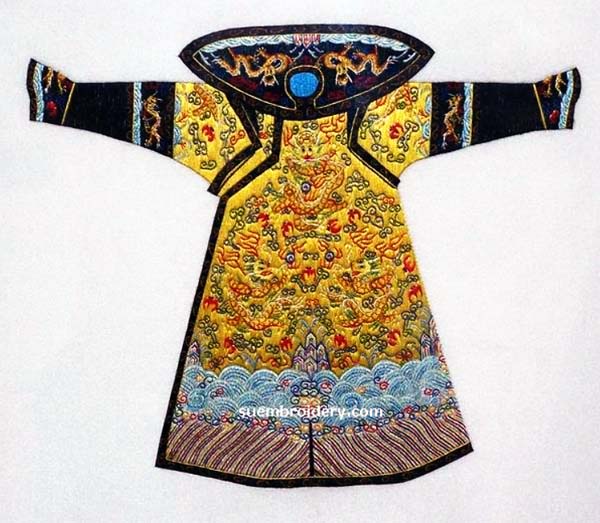 silk embroidered dragon robe