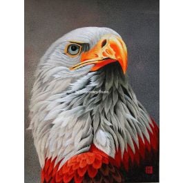 bald eagle, chinese handmade silk embroidery 