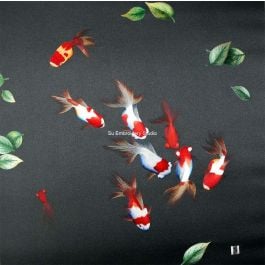 goldfish Chinese silk embroidered picture, hand embroidered with silk threads