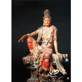 the seated guanyin, a silk embroidery painting hand embroidered with silk threads by embroidery artists from Su Embroidery Studio, Suzhou China